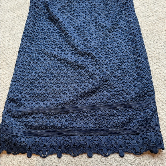 Loft NWT dark navy blue crocheted dress size 8 - Picture 6 of 8